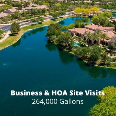 Business and HOA Site Visits – 264,000 Gallons