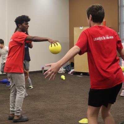 LIT Participants playing dodge ball