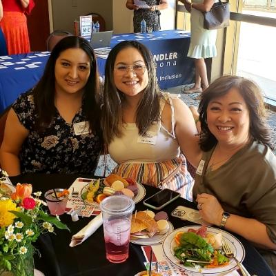 Three women at the 2023 Women’s Empowerment Luncheon