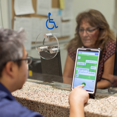 Instant Language Translation device in use