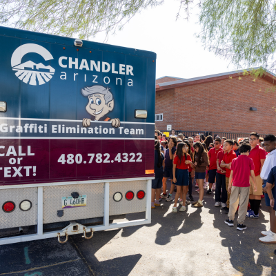 CUSD students ready to see the graffiti truck