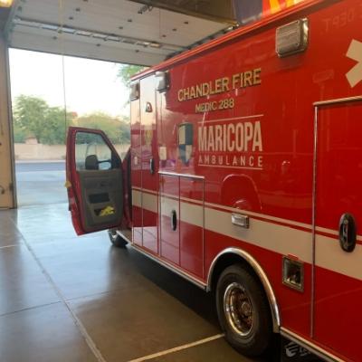 Ambulance in the bay