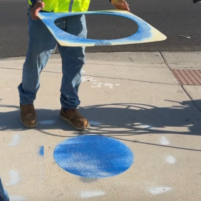 Painted circle ready to go