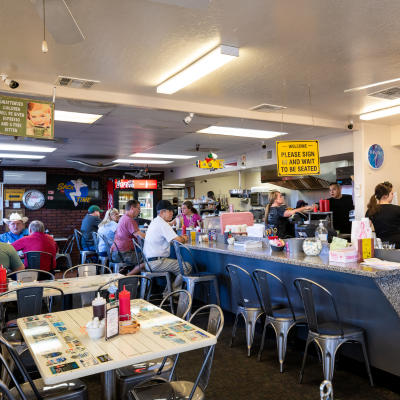 Interior of the Hangar Cafe