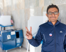 A proud voter A proud voter