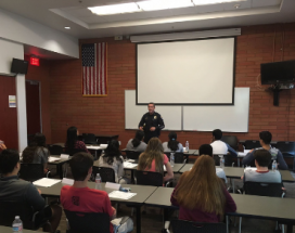 Chandler Police Chief addressing a class future leaders Chandler Police Chief addressing a class future leaders