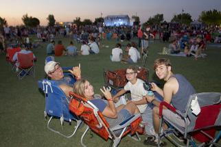 Family in Lawn Chair