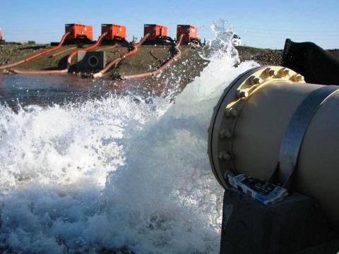 water flowing from pipeline