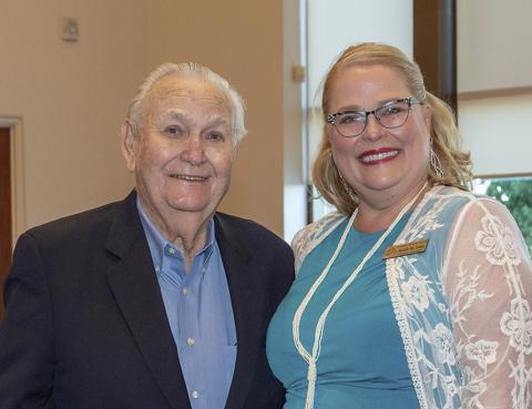 Former Mayor Jerry Brooks and Center for the Arts Manager Michelle Mac Lennan