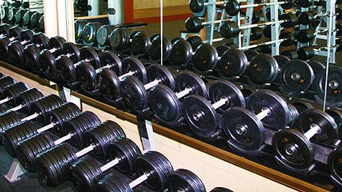 Freeweights at the Tumbleweed Recreation Center