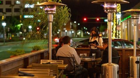 Residents dining On the Street