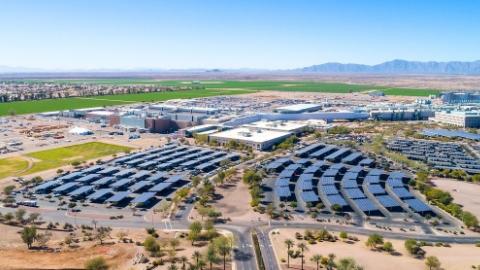 Aerial photo of Intel's Ocotillo campus 