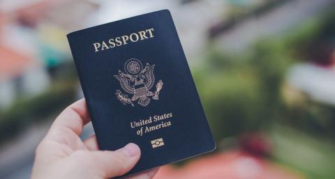 Close-up of U.S. Passport