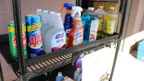 photo showing cleaning supplies