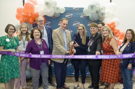 Ribbon-cutting of Bechtel office - Mayor Hartke, Councilmembers and Bechtel officials