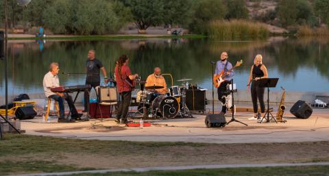 Band performing during Sonoran Sunset Series