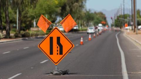 road construction sign
