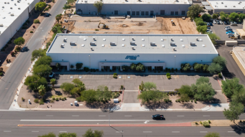 Aerial view of 400 N 56th Street, Chandler
