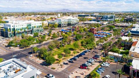 aerial of Downtown Chandler