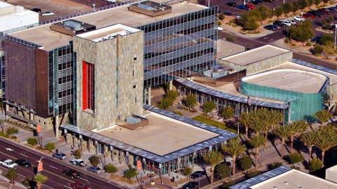 Aerial photo of Chandler City Hall complex