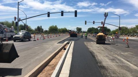 photo showing road construction in Chandler
