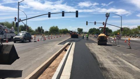 road under construction in Chandler