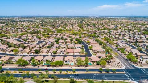 Aerial photo of chandler neighborhood