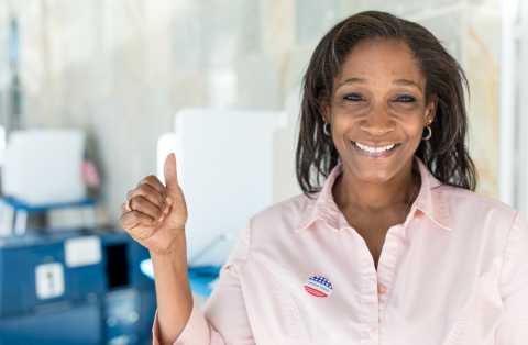 Chandler voter giving a thumbs up
