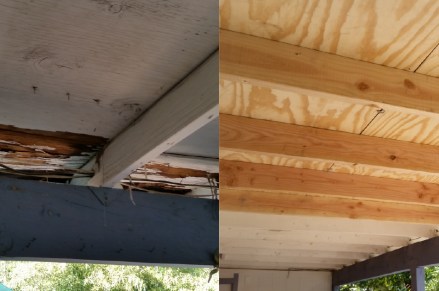 A repair of damaged wood, replaced for a Chandler resident.  