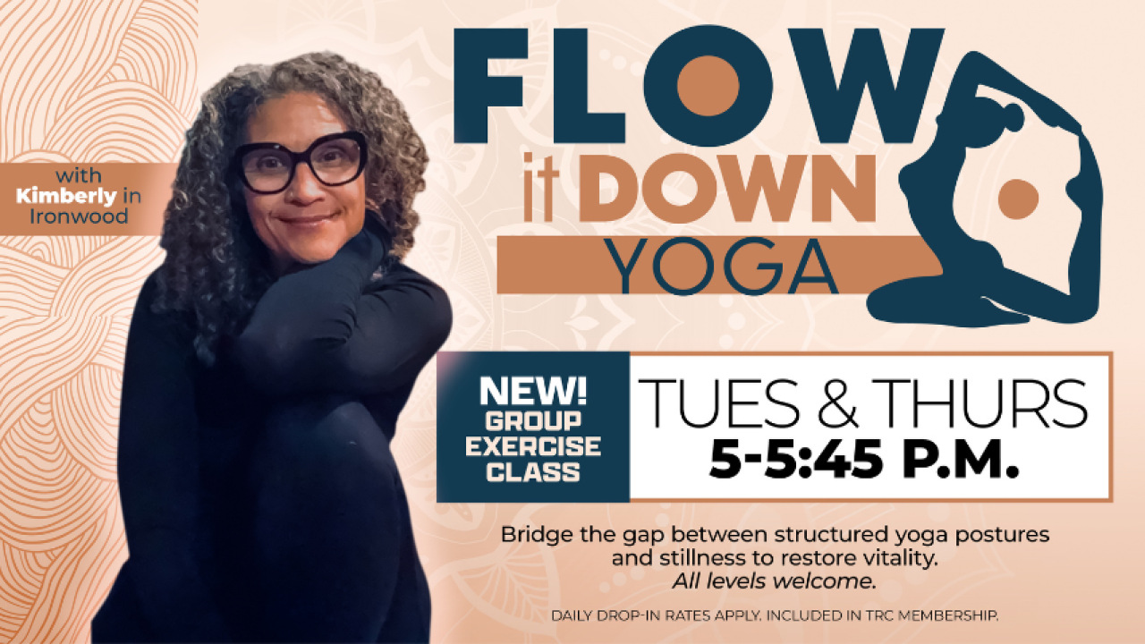 Flow it down yoga, new group exercise class