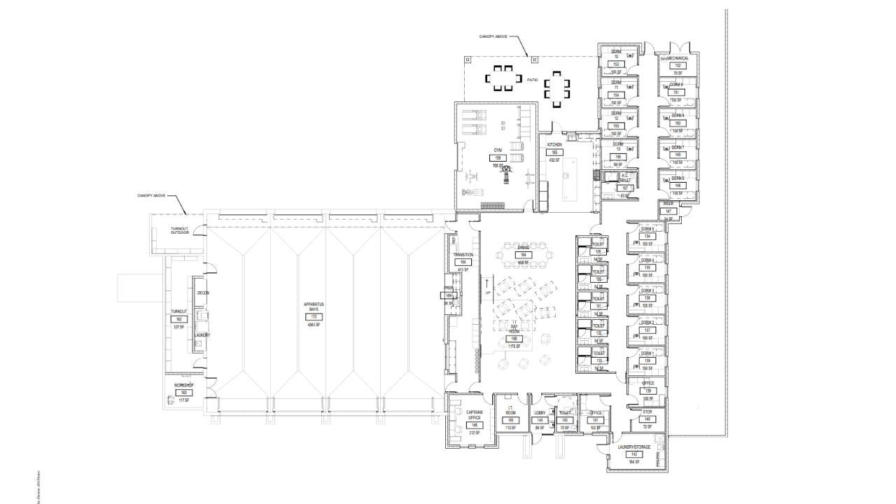 Chandler Fire Station No. 2 Interior Rendering