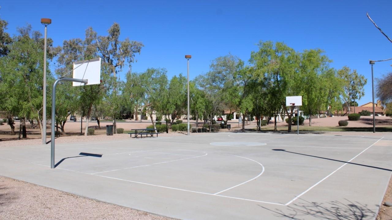 Basketball court at Amberwood Park