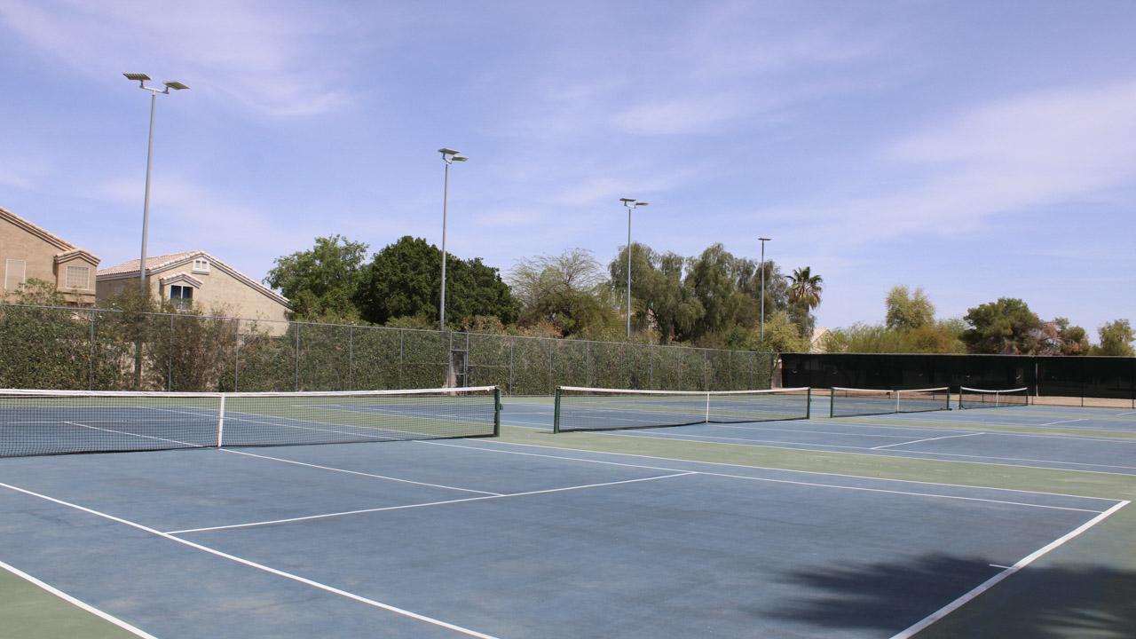 Tennis court at Apache Park