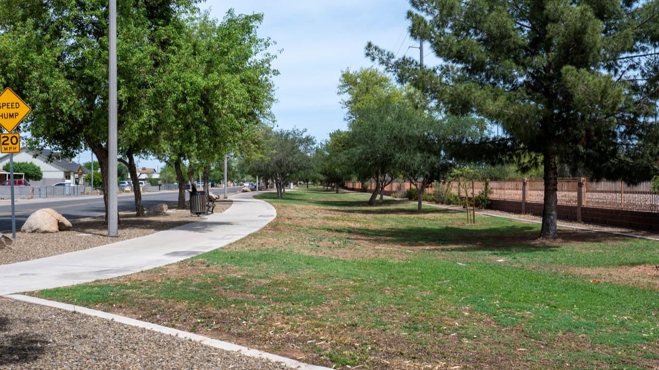 Open Field And Walking Trail At Armstrong Park
