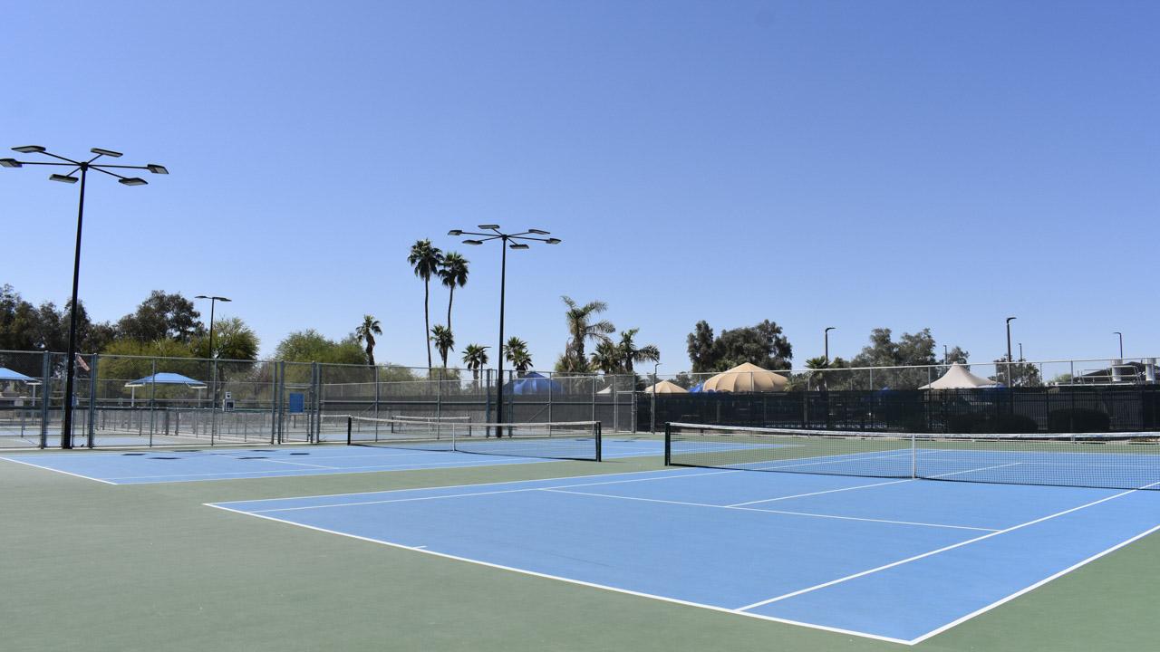 Tennis courts at Arrowhead Park