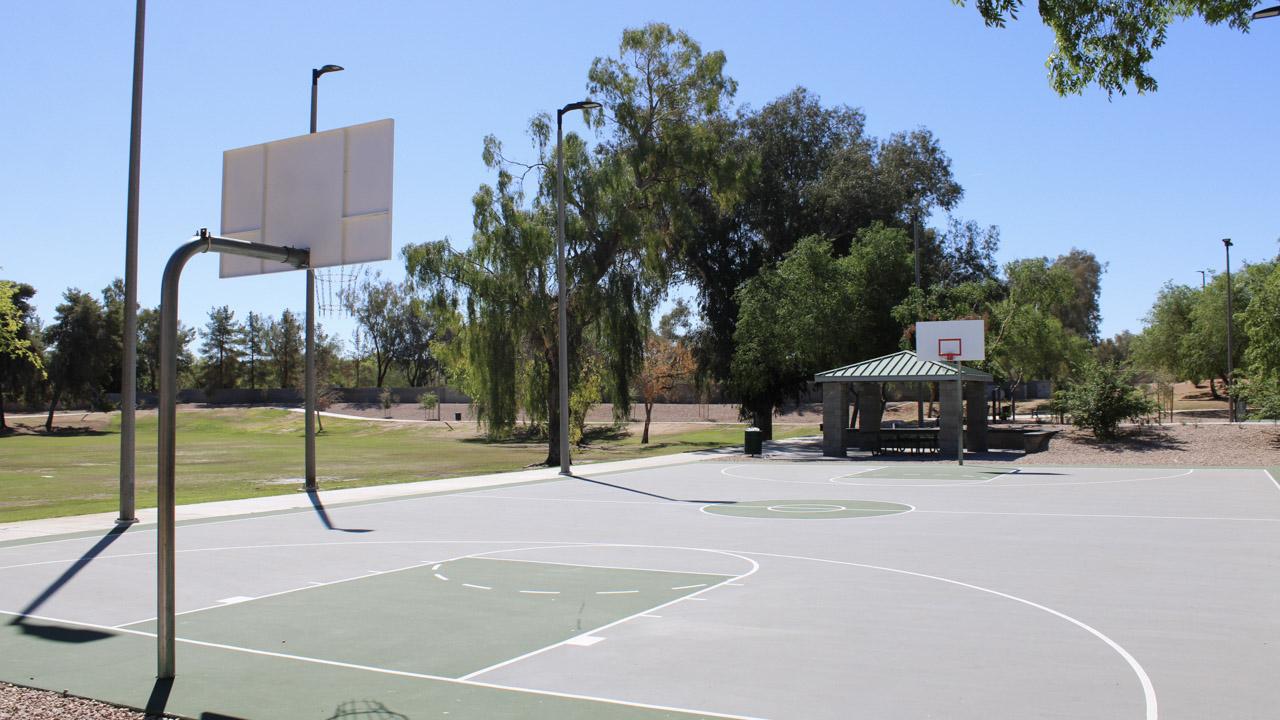 Basketball court at Brooks Crossing Park