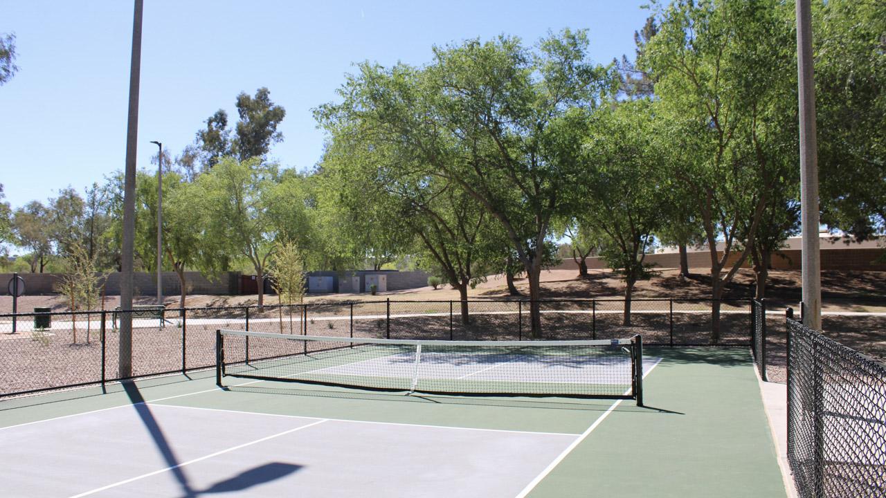 Pickleball court at Brooks Crossing Park