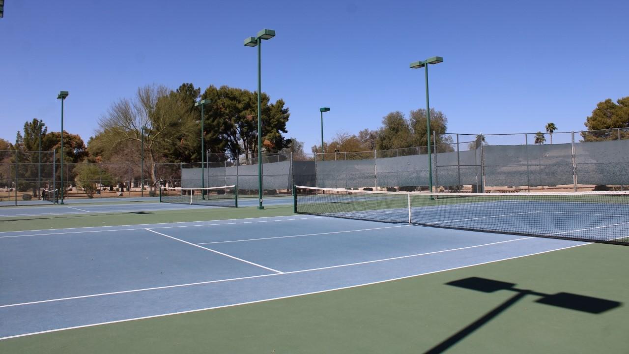 Tennis Courts At Desert Breeze Park