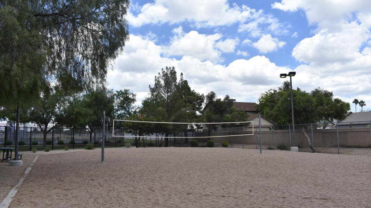 Sand volleyball court at Desert Oasis Park
