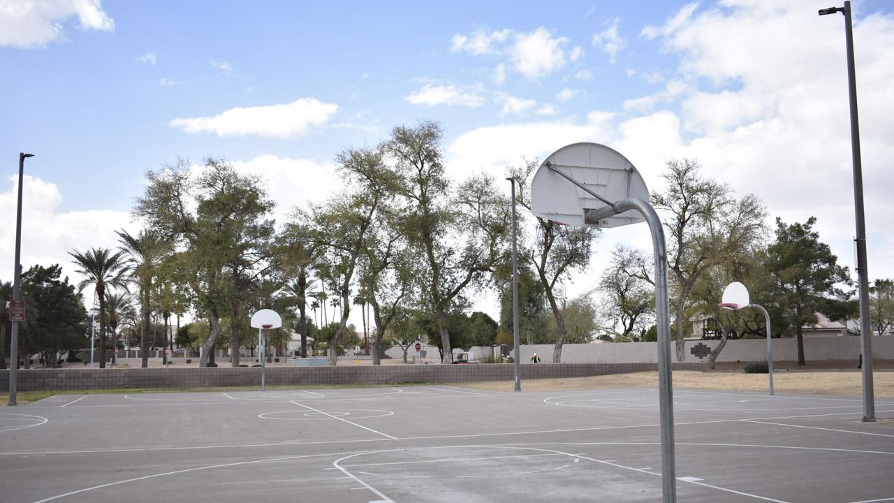 Basketball court at Dobson Park