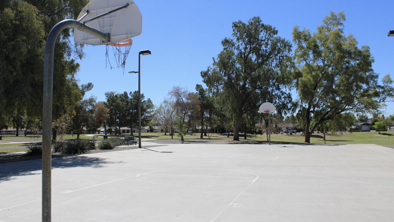 Basketball court at Hoopes Park