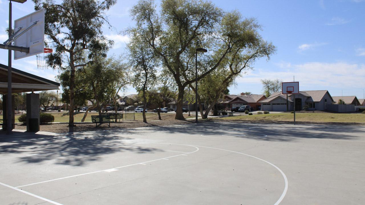 Basketball court at Mountain View Park