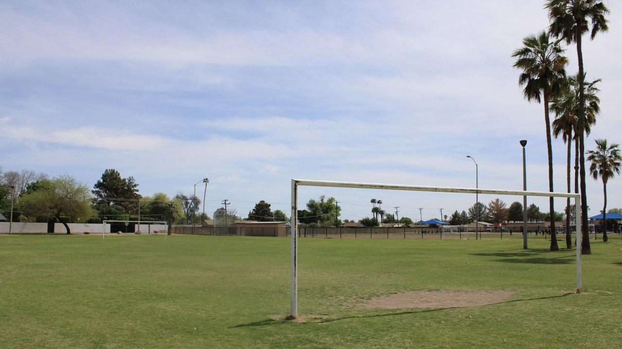 Soccer goals at Navarrete Park
