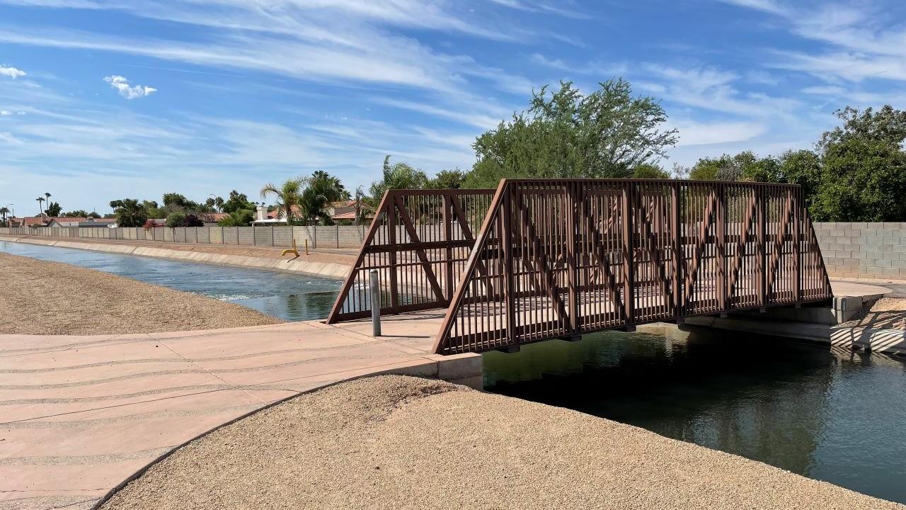 Bridge Over Canal Along Paseo Trail Walking Path