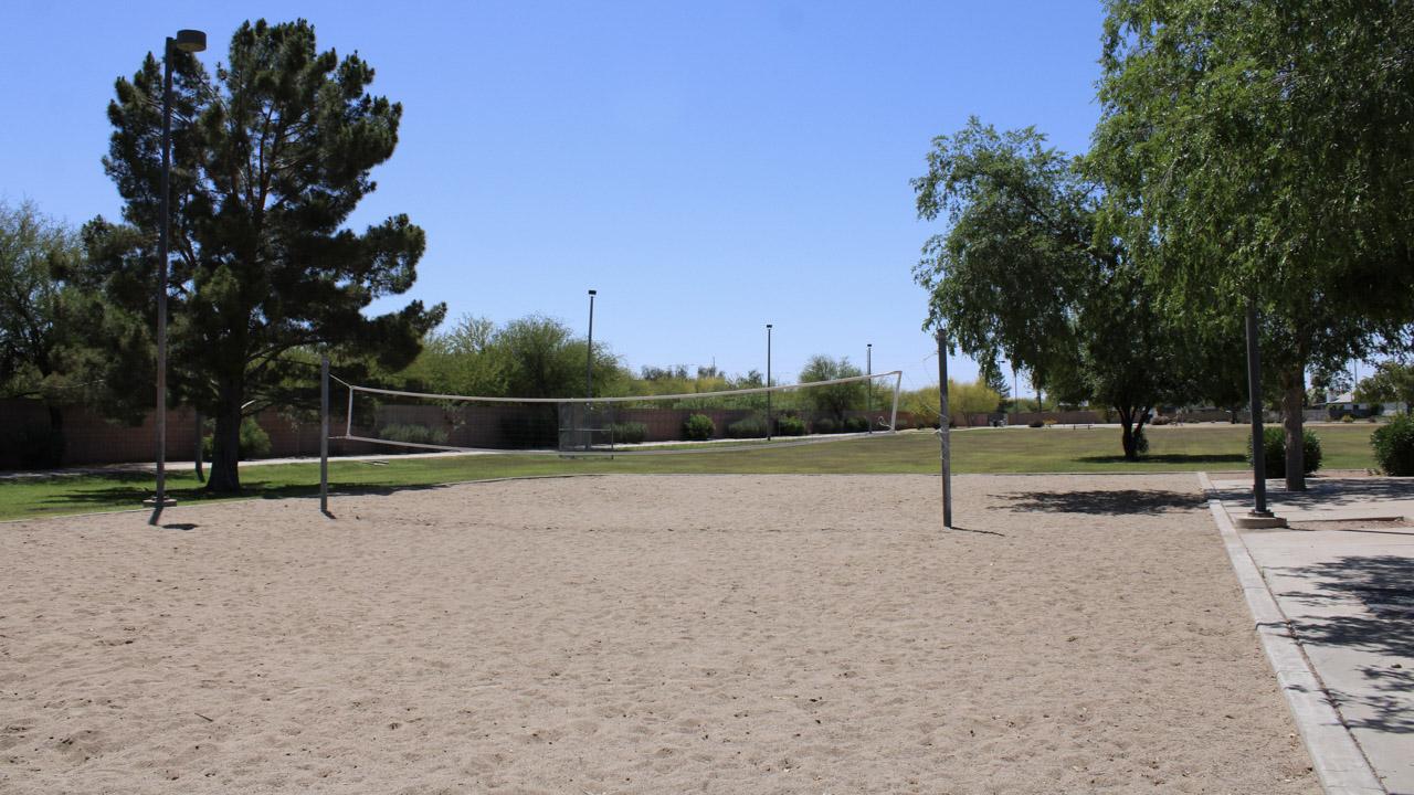 Sand volleyball court at Price Park
