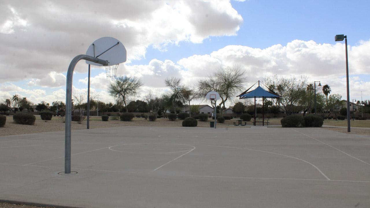 Basketball court at Ryan Park