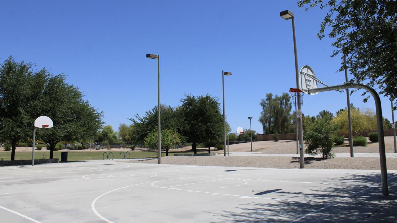 Basketball courts at San Marcos Park