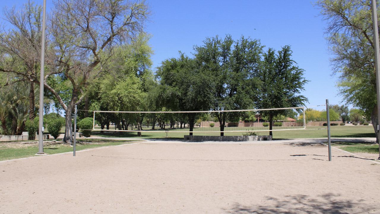 Sand volleyball court at San Marcos Park