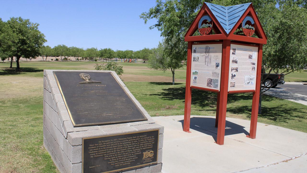 Dedication Plaque At Tibshraeny Park