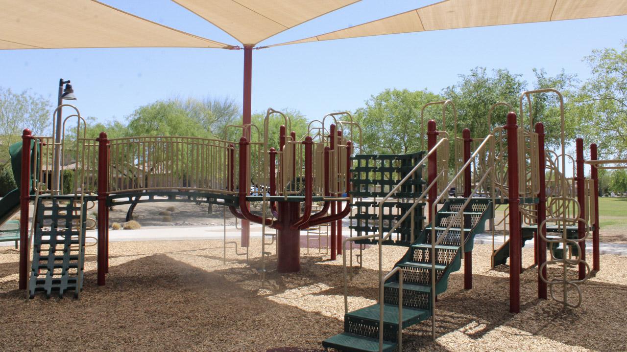 Playground Climbing Wall At Tibshraeny Park
